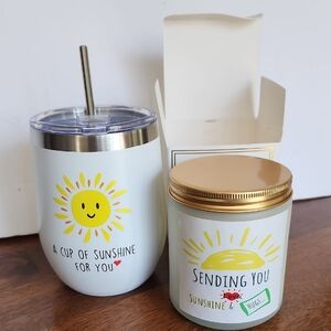 Sunshine Tumbler and Candle Set